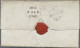 Great Britain: 1841 MC "4": 1d. Red, Lettered R-L", Fresh Colour, Cut Into At Tw - Brieven En Documenten