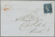 Great Britain: 1841 MC "4": 1d. Red, Lettered R-L", Fresh Colour, Cut Into At Tw - Brieven En Documenten