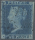 Great Britain: 1841, 2d. Blue "white Line", Plate 3, Lettered "N-A", Fresh Colou - Gebruikt