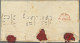 Italian States - Papal State: 1857 Insured Folded Cover Used Locally To Rome, Fr - Papal States