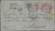 Italy: 1869, Vittorio Emanuele 60c. Violet Vertical Pair And Single 20c. Blue On - Poststempel