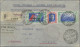 Italy: 1933, Balbo Flight, 5.25 + 44.75 L, The "I-NANN" Part Seperated, On Regis - Poststempel