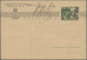 Croatia: 1943, Postal Card 1.50k. Black/green With Provisional Postmaster's Upra - Kroatien