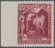 Liechtenstein: 1930, Freimarke Kosel 20 Rp. Schloßhof, Gez. 11½, Links Ungezähnt - Ungebraucht