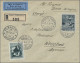 Liechtenstein: 1932, 35 Rp. Rofenbergkaplle Und 20 Rp. Flugpost Mit PF "weißer B - Briefe U. Dokumente