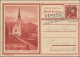 Liechtenstein - Ganzsachen: 1930, 20 Rp. Schlosshof Bilder Valüna-Alpe Und Kirch - Entiers Postaux