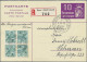 Liechtenstein - Ganzsachen: 1938, 10 Rp. Wappen Antwortteil Mit ZuF CH 4x 5 Rp. - Stamped Stationery