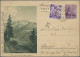 Liechtenstein - Ganzsachen: 1942 Bild-Ganzsachenkarte 10 Rp. Mit Zusatzfrankatur - Stamped Stationery