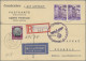 Liechtenstein - Besonderheiten: 1940, 3 R-Antwortkarten Mit MiF Dt.Besetzung Els - Other
