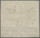Österreich: 1850, 2 Kr Schwarz, Erstdruck Und 1 Kr Gelbocker, Als "Treppe" Gekle - Briefe U. Dokumente