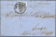 Österreich: 1854, 2 Kr. Schwarz, Breitrandiges Kabinettstück Als Einzelfrankatur - Covers & Documents