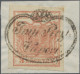Österreich: 1850, 3 Kreuer Rosarot, Handpapier, Farbfrisch Und Breitrandig Auf K - Cartas & Documentos