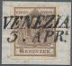Österreich: 1850, 6 Kreuzer Dunkelbraun, Handpapier, Idealer L2 "VENEZIA 3 APR", - Lettres & Documents
