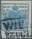 Österreich: 1850, 9 Kreuzer Blau, Handpapier, Type IIc, Mit Großer Druckauslassu - Used Stamps