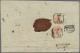 Österreich: 1850, 9 Kr. Blau, Handpapier, Type IIa, Waagerechtes Paar (Vortrenns - Briefe U. Dokumente