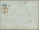 Österreich: 1850, 9 Kr. Blau, Handpapier, Type I, Breitrandig Auf Briefcouvert, - Briefe U. Dokumente