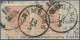 Österreich: 1854, 3 Kr. Stumpfrosa, Maschinenpapier, Im Waagerechten Paar Auf Re - Brieven En Documenten