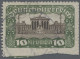 Österreich: 1919, 10 Kr "Parlament", UNTEN UNGEZÄHNT Mit Gerissener Trennung Bis - Used Stamps