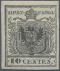 Österreich - Lombardei Und Venetien: 1850, 10 C. Schwarz, Handpapier, Type Ib, U - Lombardo-Vénétie