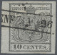 Österreich - Lombardei Und Venetien: 1850, 10 Cent. Grau, Type Ia, Erstdruck, Li - Lombardije-Venetië