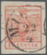 Österreich - Lombardei Und Venetien: 1857, MAILÄNDER POSTFÄLSCHUNG, 15 C. Rot, T - Lombardy-Venetia