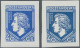 Poland: 1927, 40gr. Frederic Chopin, Two Imperforate Proof In Ultramarine Resp. - Otros & Sin Clasificación