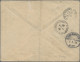 Russian Post In China: 1894, 10 K. Blue Vertical Pair Tied Oval Dater "Pekin. 18 - China