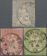 Schweiz: 1855-1860 Drei Schön Gestempelte Strubel, Dabei 1 Fr. (gelber SF) Mit L - Gebraucht