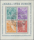 Schweiz: 1934, NABA-Block Klar Gestempelt Mit SST 5.X.34. Mi. 750,- €. - Oblitérés