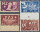 Schweiz: 1945, PAX Satz, Dabei 2 Und 5 Fr. Vom Rand - Unused Stamps