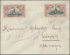 Turkey: 1914 National Day 1pi. On 1½pi. Two Singles, Used On Small Envelope From - Lettres & Documents