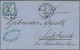 Baden - Marken Und Briefe: 1862/66, 6 Kr. Preußischblau, Einzelfrankatur Auf Bri - Autres & Non Classés