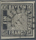 Bayern - Marken Und Briefe: 1859 1 Kr. Schwarz Von Der Platte 1 Mit Plattenfehle - Autres & Non Classés