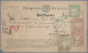 Bayern - Ganzsachen: 1874, GS-Postkarte 2 Kr. Mit Zusatzfrankatur 1 Kr. + 2 X 3 - Other & Unclassified