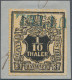 Hannover - Marken Und Briefe: 1855, 1/10 Th. Schwarz/orange, Prachtbriefstück, M - Hanover