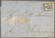 Hannover - Marken Und Briefe: 1860, 1/2 Gr. Schwarz, Weißer Gummi, Tadellos Als - Hanovre