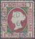Helgoland - Marken Und Briefe: 1867, 1 S Durchstochen Mit Seltenem Blauen K2 "HA - Helgoland