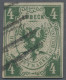 Lübeck - Marken Und Briefe: 1859, 4 S Dunkelgrün, Vollrandig, Entwertet Mit Fünf - Lübeck