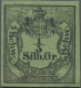 Oldenburg - Marken Und Briefe: 1852, Wappen-Ausgabe 1/3 Sgr Schwarz Auf Grünoliv - Oldenburg