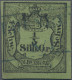 Oldenburg - Marken Und Briefe: 1852, Wappen-Ausgabe 1/3 Sgr Schwarz Auf Grünoliv - Oldenburg