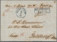 Sachsen - Vorphilatelie: 1855, Markenloser Franco-Paketbegleitbrief Mit Vorderse - Préphilatélie