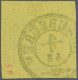 Württemberg - Marken Und Briefe: 1851, 3 Kr. Schwarz Auf Hellgelb, Type I, Blaue - Autres & Non Classés
