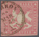 Württemberg - Marken Und Briefe: 1857, 9 Kr. Karminrosa, Sehr Gut Gerandet, Tade - Sonstige & Ohne Zuordnung