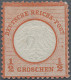 Deutsches Reich - Brustschild: 1872, Kleiner Schild ½ Gr Rötlichorange, Ungebrau - Unused Stamps