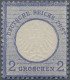 Deutsches Reich - Brustschild: 1872, Kleiner Schild 2 Gr Ultramarin, Farbfrische - Unused Stamps