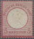 Deutsches Reich - Brustschild: 1872, 3 Kr Kleiner Schild Rötlichkarmin, Ungebrau - Ungebraucht
