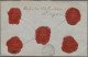 Deutsches Reich - Pfennige: 1875, 50 Pfge. Grau (Eckfehler) Zus. Mit Zwei Werten - Cartas & Documentos