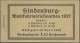 Deutsches Reich - Markenheftchen: 1927 Zwei MH "Hindenburg" Je Mit Durchgezähnte - Postzegelboekjes