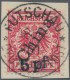 Deutsche Post In China: 1900, Futschau-Provisorium, 5 Pf Auf 10 Pfg. Lilarot, St - China (offices)