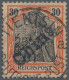 Deutsche Post In China: 1901, 30 Pfg. Reichspost, Rötlichorange/rotschwarz Mit H - Chine (bureaux)